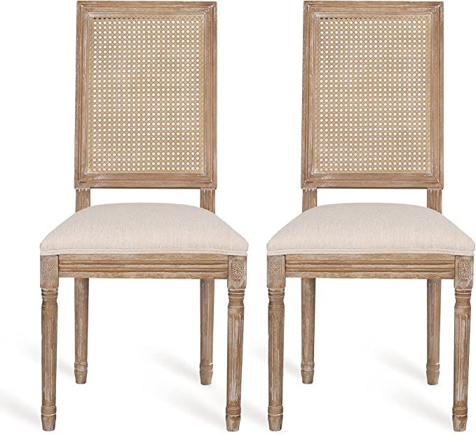 Christopher Knight Home Regina Dining Chair, Wood, Beige + Natural | Amazon (US)