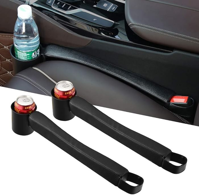 Supin 2 Prices Car Seat Gap Filler Pad PU Leather Console Side Pocket Organizer and one Cup for C... | Amazon (US)