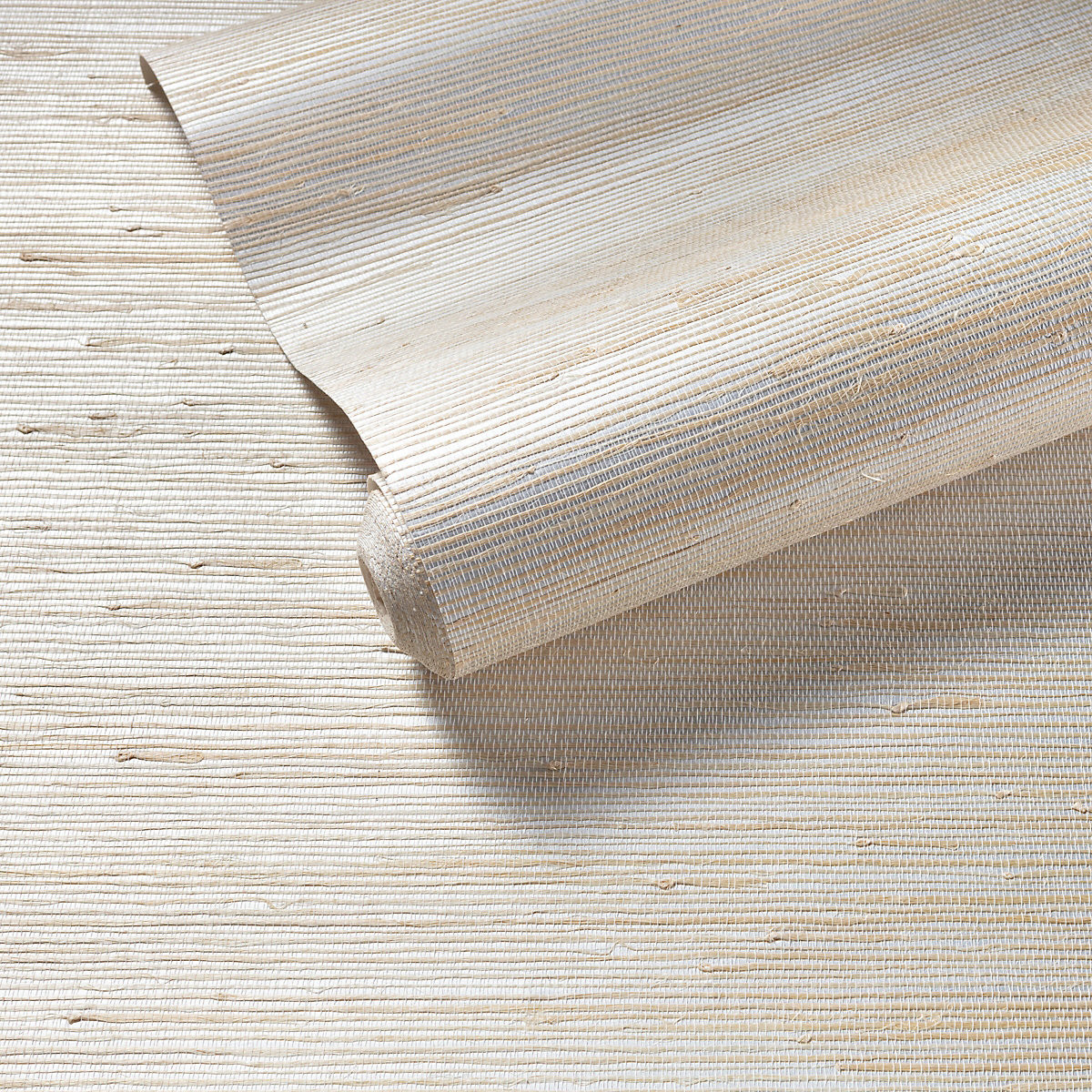 Fiji Silver Grasscloth Wallpaper | Annie Selke