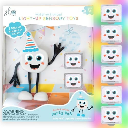 Glo Pals Water Activated Light-Up Sensory Bath Toy Character and Cubes for Bathtime and Sensory P... | Amazon (US)