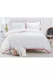 Pink Trim 3-Piece Comforter Set | Belk