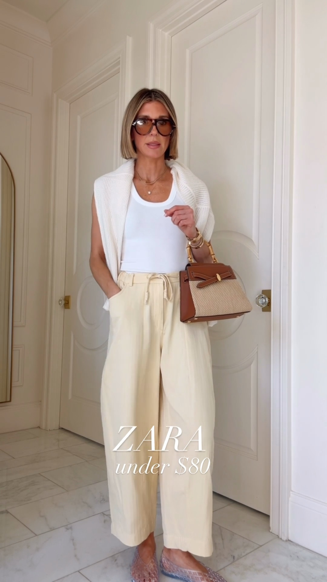 Love these textured pants from @Zara - I'm wearing xs (I suggest sizing down)

#LTKootd