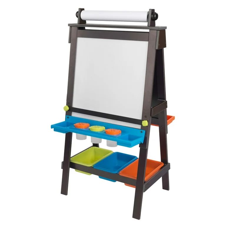 KidKraft Wooden Storage Easel with Dry Erase and Chalkboard Surfaces, Children's Art Furniture - ... | Walmart (US)