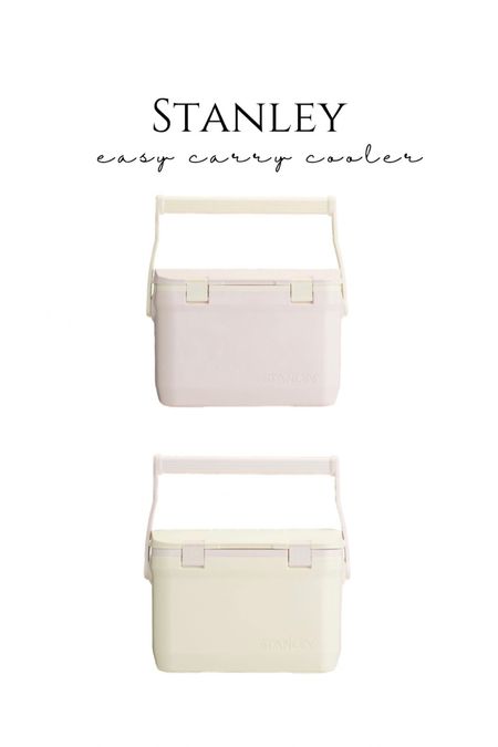 New Stanley easy carry outdoor cooler! Pink cooler, pink and white, summer essentials sports mom travel beach cooler travel cooler small cooler 

#LTKFamily #LTKTravel #LTKFindsUnder50
