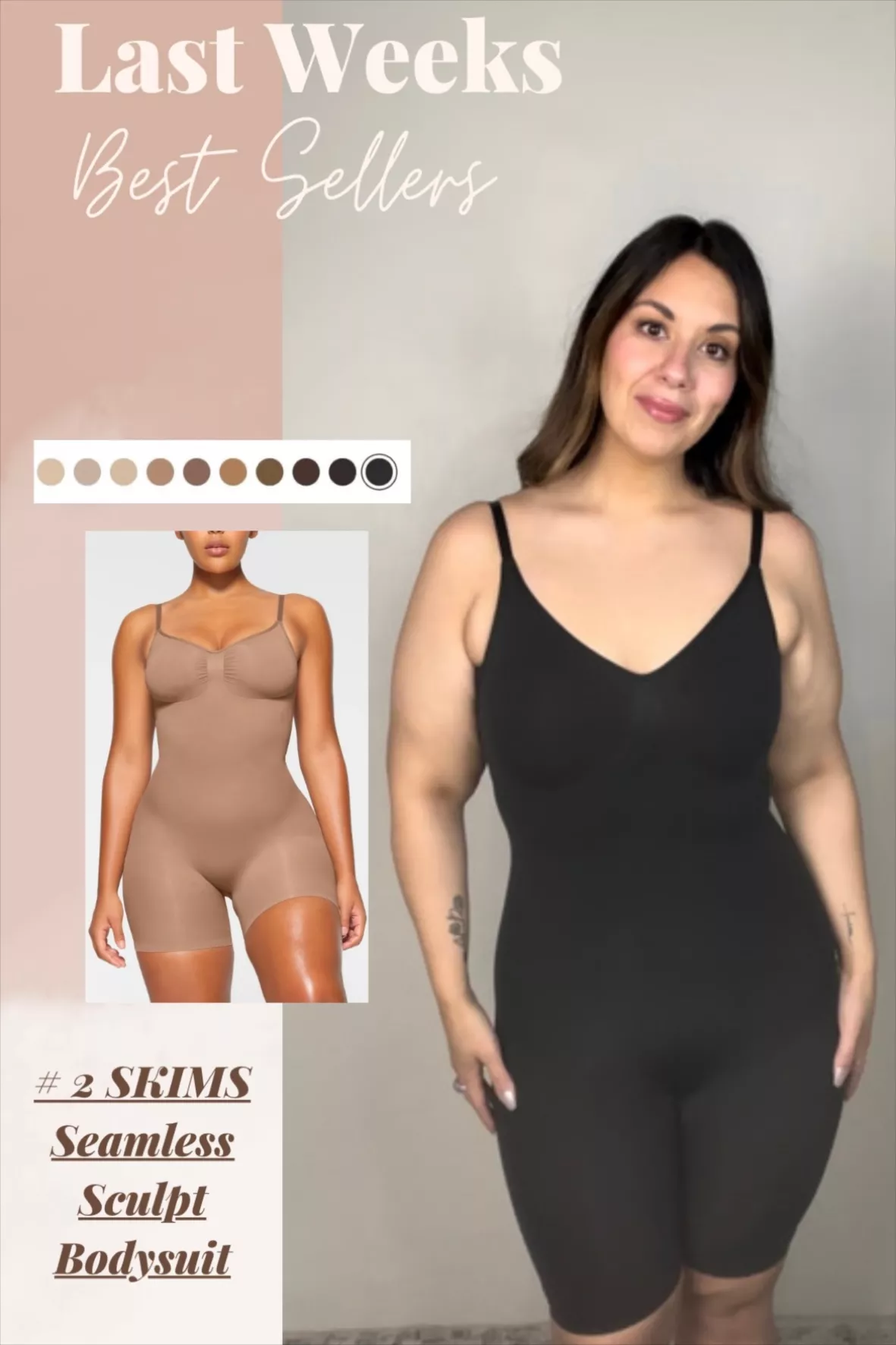 Our best selling shapewear bodysuit on different sizes