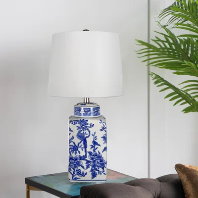 Blue and White Ceramic Vase Lamp | Wayfair North America