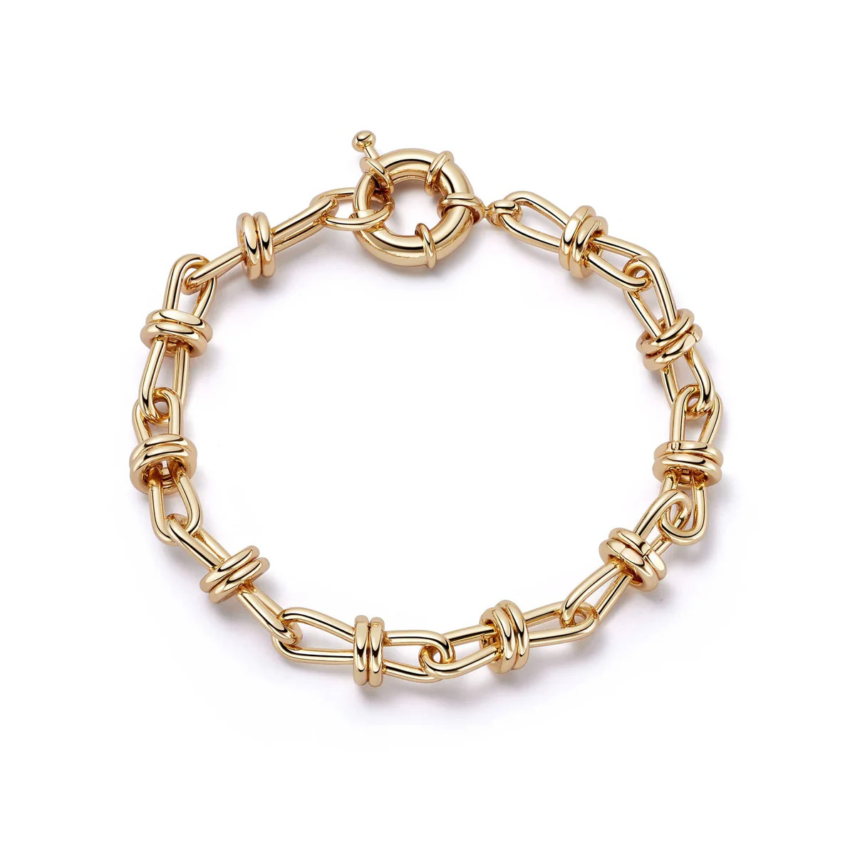 Polly Sayer Knot Chain Bracelet 18ct Gold Plate | Daisy London Jewellery
