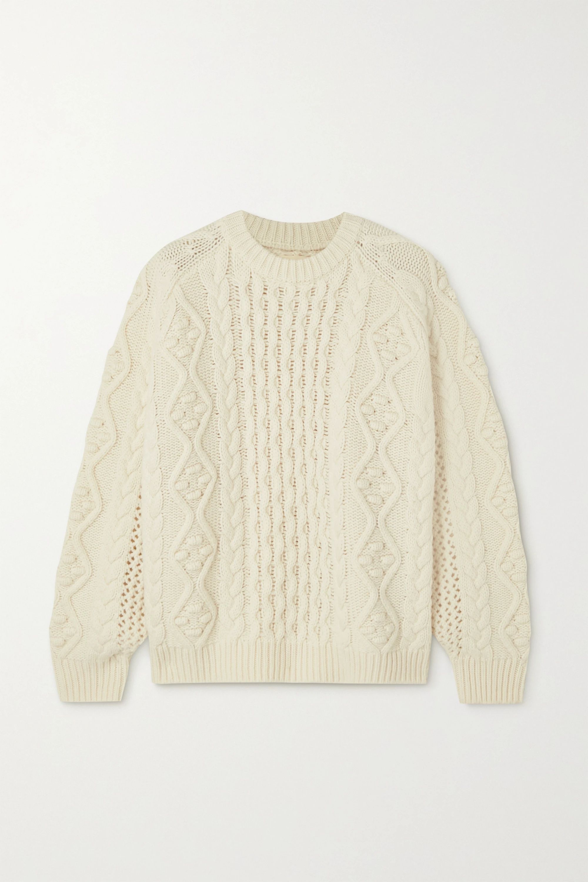 Ivory Secas oversized cable-knit wool and cashmere-blend sweater | LOULOU STUDIO | NET-A-PORTER | NET-A-PORTER (UK & EU)