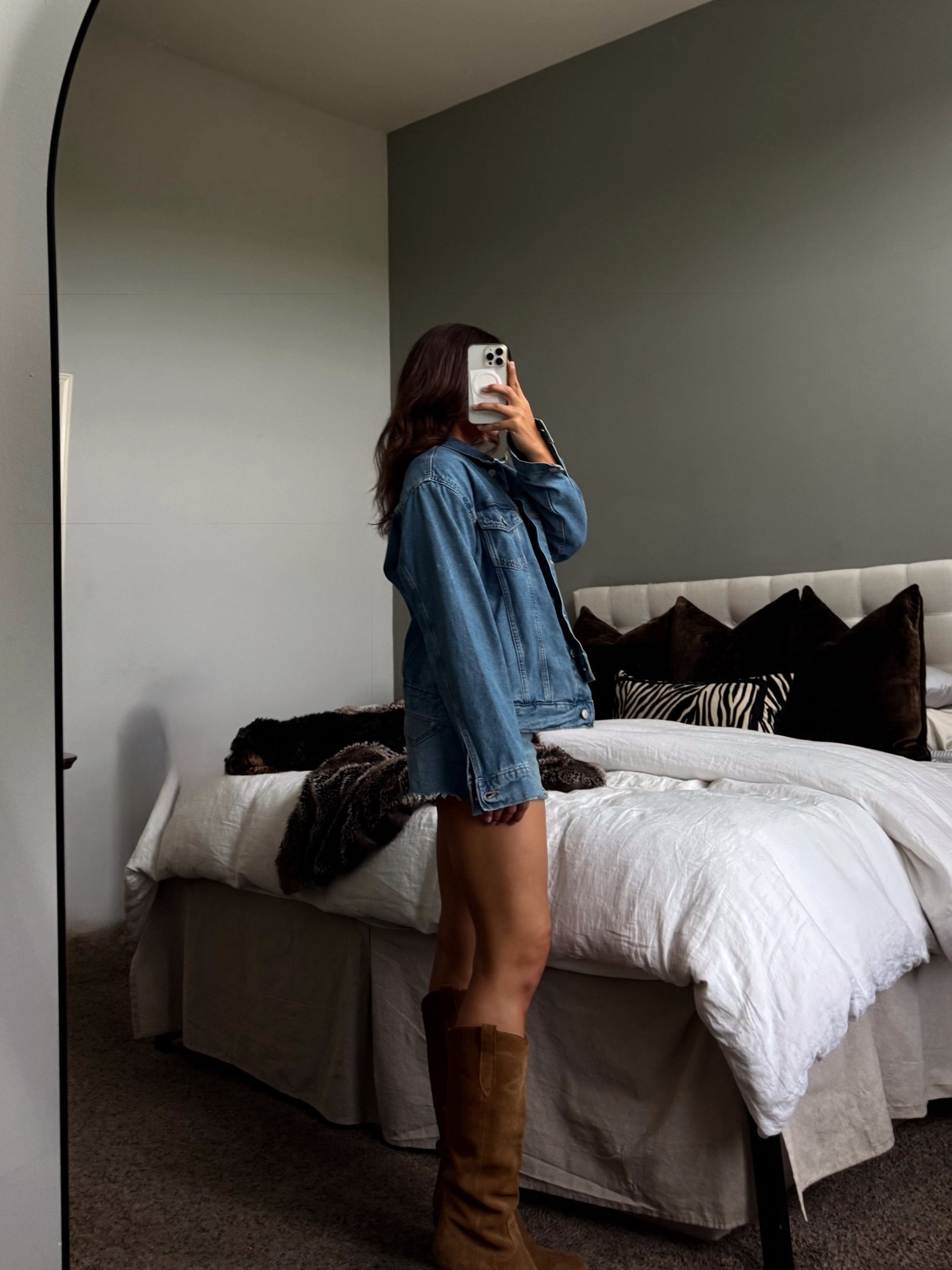100% cotton denim jacket is on sale for under $30 (I sized up 2 sizes to a large for an oversized look). And these boots were 100% made for walking. I bought them last year and hands down my favorite fall purchase. Shorts are Abercrombie curve love but several years old (linked most similar) 

#LTKSaleAlert #LTKSeasonal #LTKStyleTip