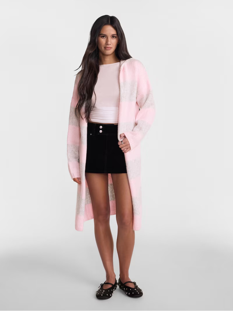 No Boundaries Open Front Duster with Hood, Women's and Women's Plus XXS-4X | Walmart (US)