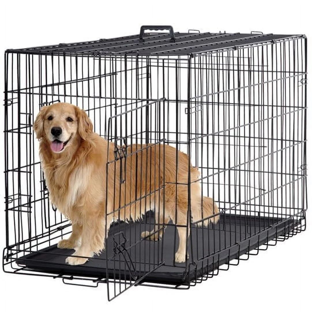 BestPet Double-Door Metal Dog Crate with Divider and Tray, X-Large, 48"L | Walmart (US)
