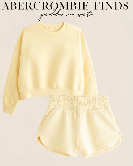 Yellow matching set size Xs shorts xxs pullover 

#LTKfindsunder100 #LTKfindsunder50