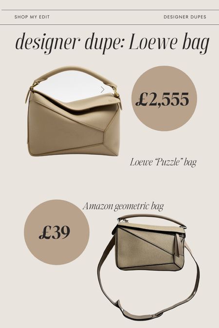 Designer dupe: the £39 Loewe “puzzle” bag you need! 🫶🏻🤎 #Amazon #Amazonfind #designerdupe #loewe 

#LTKbag #LTKsummer #LTKuk