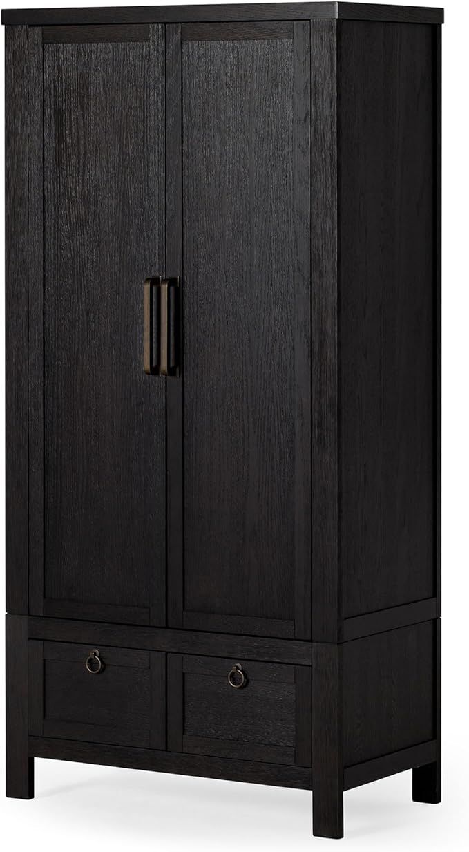 Maven Lane Vaughn Rustic Wooden 2 Door Cabinet with Storage for Kitchen or Dining Room, Freestand... | Amazon (US)