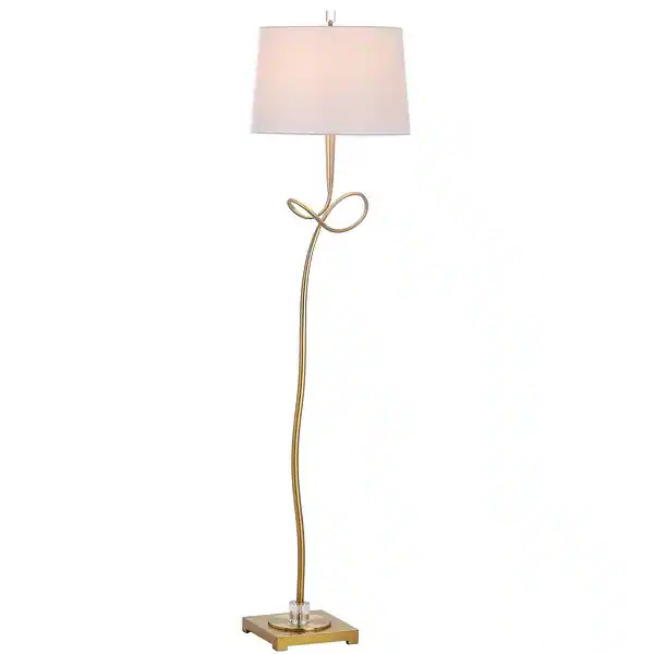 SAFAVIEH Lighting 67-inch Liana Gold Metal Crystal LED Floor Lamp - 17" x 17" x 66.5" - Overstock... | Bed Bath & Beyond