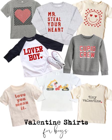 Valentine shirts for boys, toddler through big kids 

#valentinesday #boyclothes #kidsclothes 

#LTKunder50 #LTKkids #LTKSeasonal