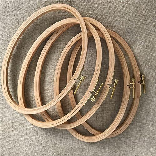 WRMHOM 8.5"x 5.2" Oval Wooden Embroidery Hoop 21x 13cm Oval Hand Stitching Hoop - Cross Stitch Ho... | Amazon (US)