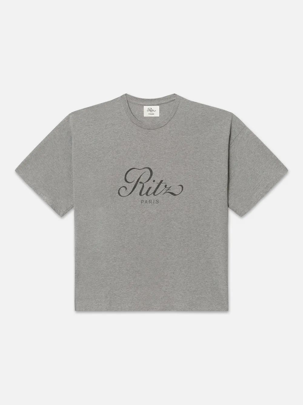 Ritz Men's Cropped Relaxed T Shirt  in  Heather Grey | Frame Denim