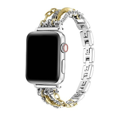 Posh Tech Luca Mixed Metal Chain Band for Apple Watch - Silver/Gold | Target