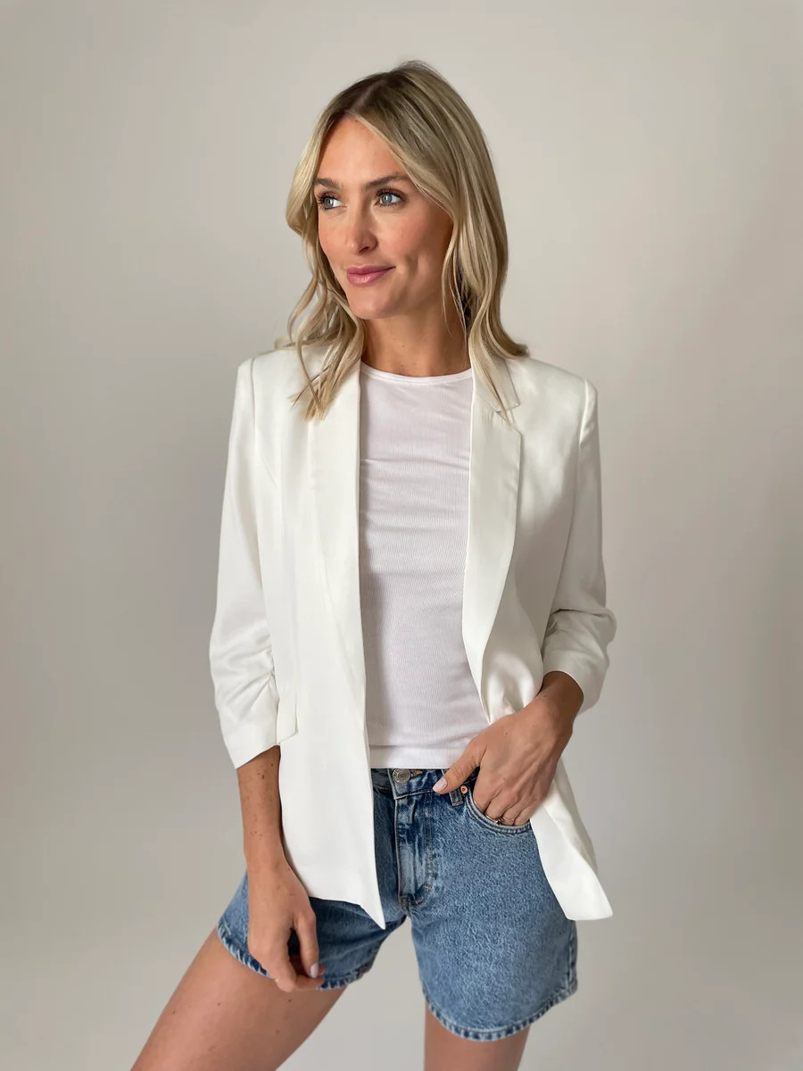 cameron blazer [white] | Six fifty clothing