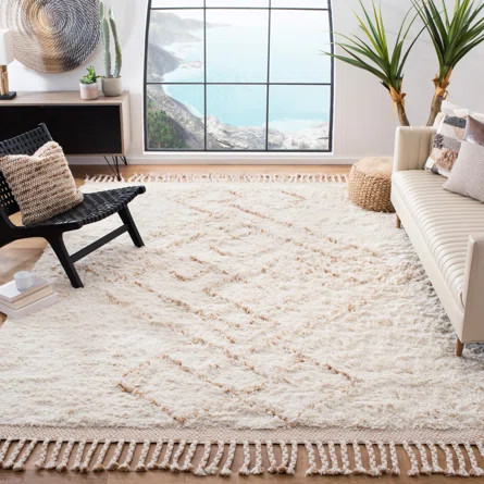 Union Rustic Powell Handwoven Flatweave Wool Beige Area Rug | Wayfair | Wayfair Professional