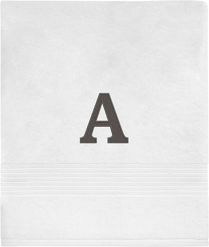 Avanti Linens - Bath Towel, Soft & Absorbent Cotton, Embroidered Bath Decor (Monogram Collection,... | Amazon (US)