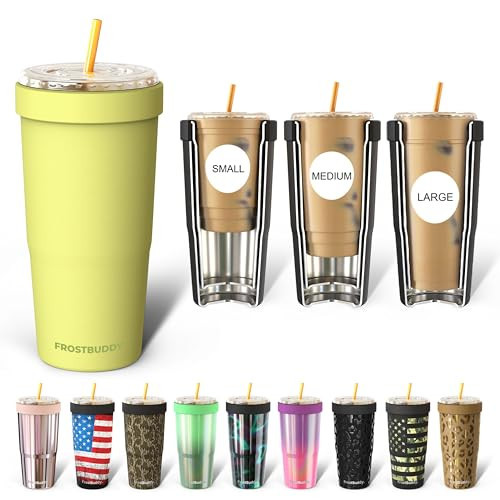 Frost Buddy Togo Buddy | 30 oz Stainless Steel Vacuum Insulated Tumbler | To Go Coffee Cup – Reusable, Iced Coffee Cups, Travel Mug, Thermal Cup for Hot & Cold Drinks, Dunkin Cup (Aloe) | Amazon (US)