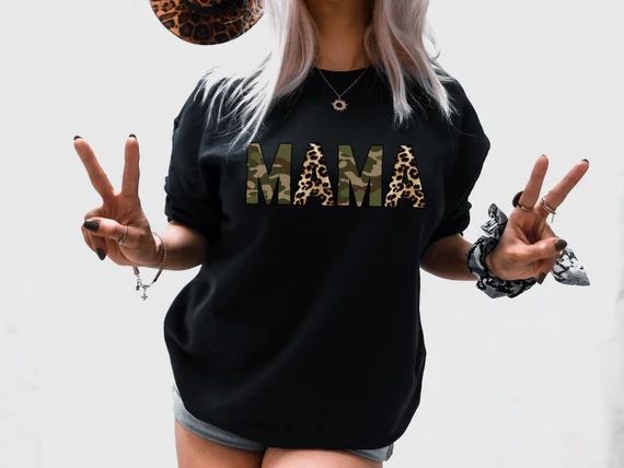 Mama Shirt Cheetah , Mama Shirt Camo , Mama Sweatshirt , Mama tee | Etsy (US)