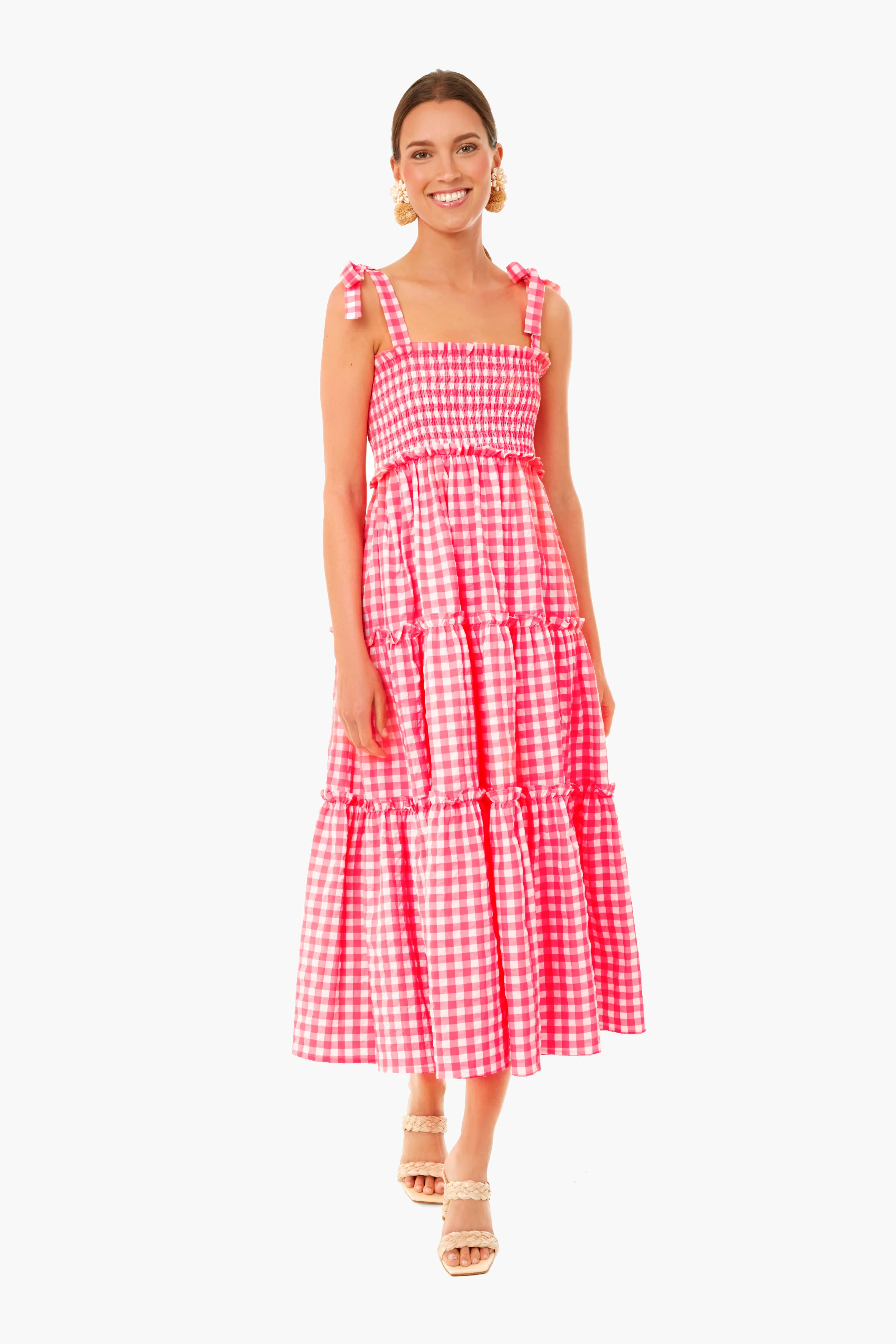 Electric Pink Gingham Nellie Dress | Tuckernuck (US)