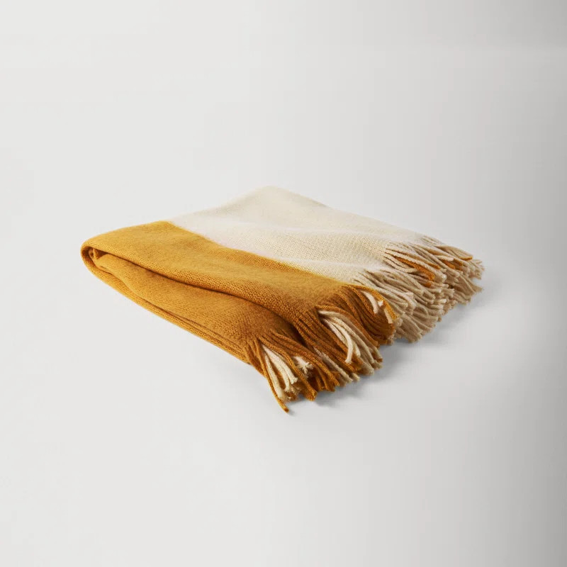 Linea Color Block Faux Cashmere Throw | Wayfair North America