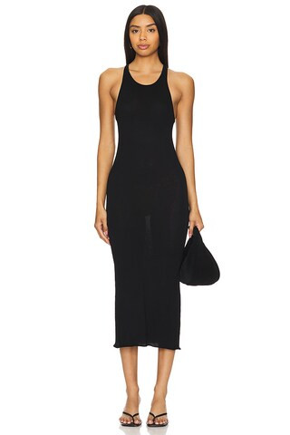 COTTON CITIZEN The Marbella Midi Dress in Jet Black from Revolve.com | Revolve Clothing (Global)