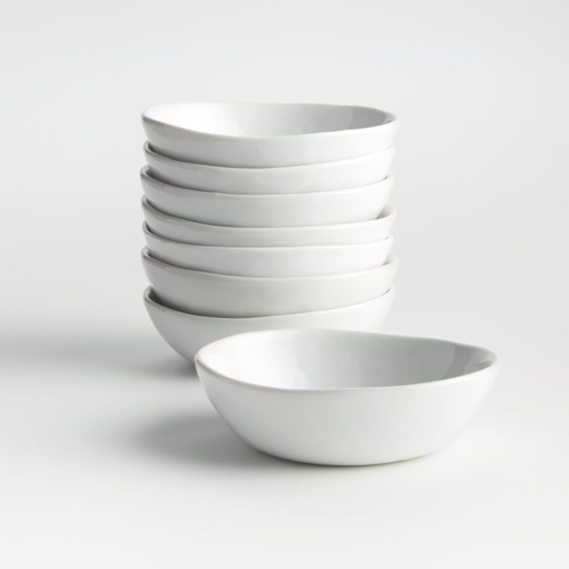 Mercer White Ceramic Mini Bowls, Set of 8 + Reviews | Crate & Barrel | Crate & Barrel