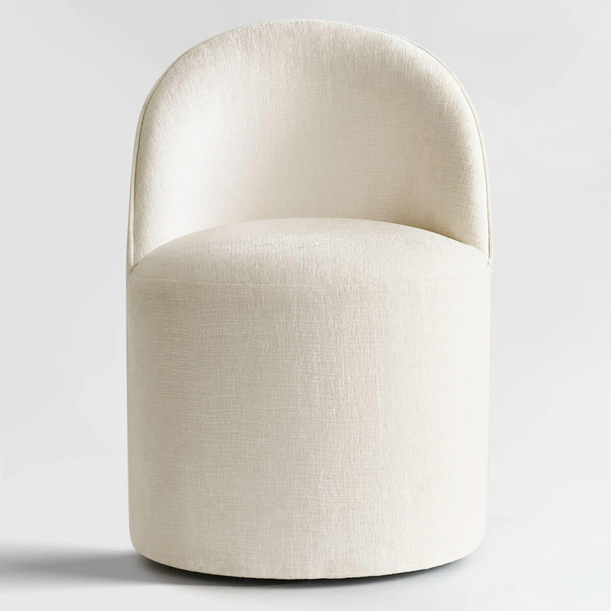 Rolling Chenille Upholstered Dining Chair With Castors | Wayfair North America