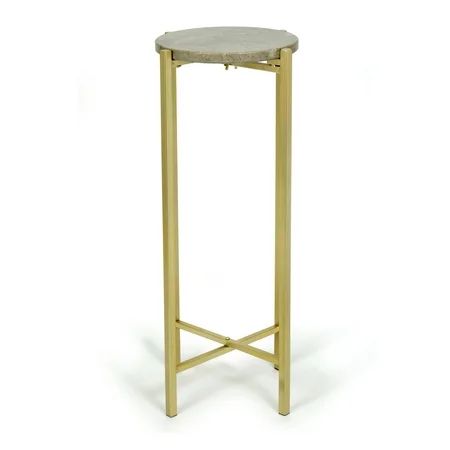 Urban Shop Brown Marble Collapsible Drink Table | Walmart (US)