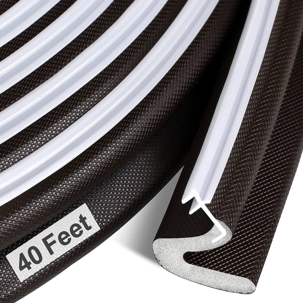40 Feet Door Weather Stripping, Kerf Weather Stripping for Doors with Groove, Kerf Door Seal for ... | Amazon (US)