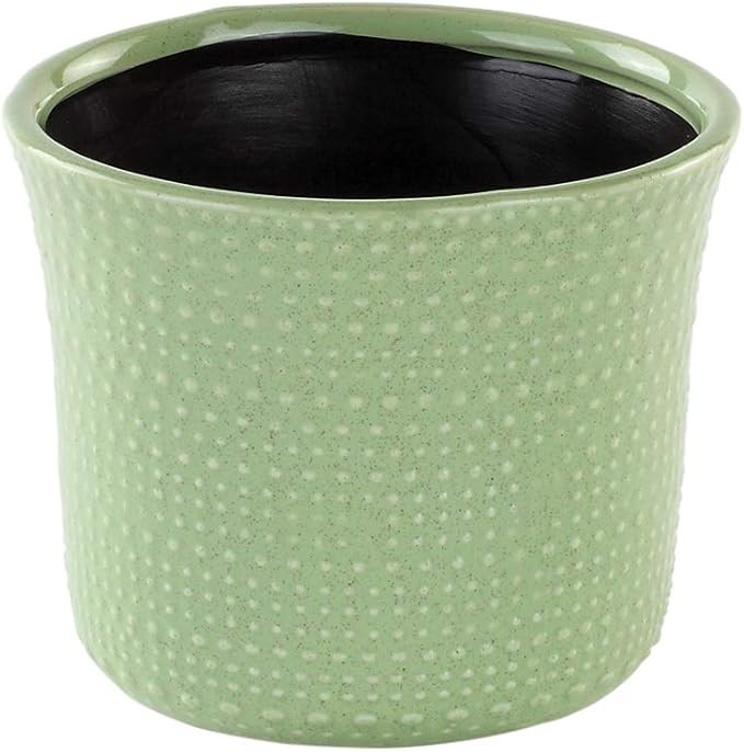 Napco 22089 Ceramic Textured Hobnail Planter/Cache Pot, Green | Amazon (US)