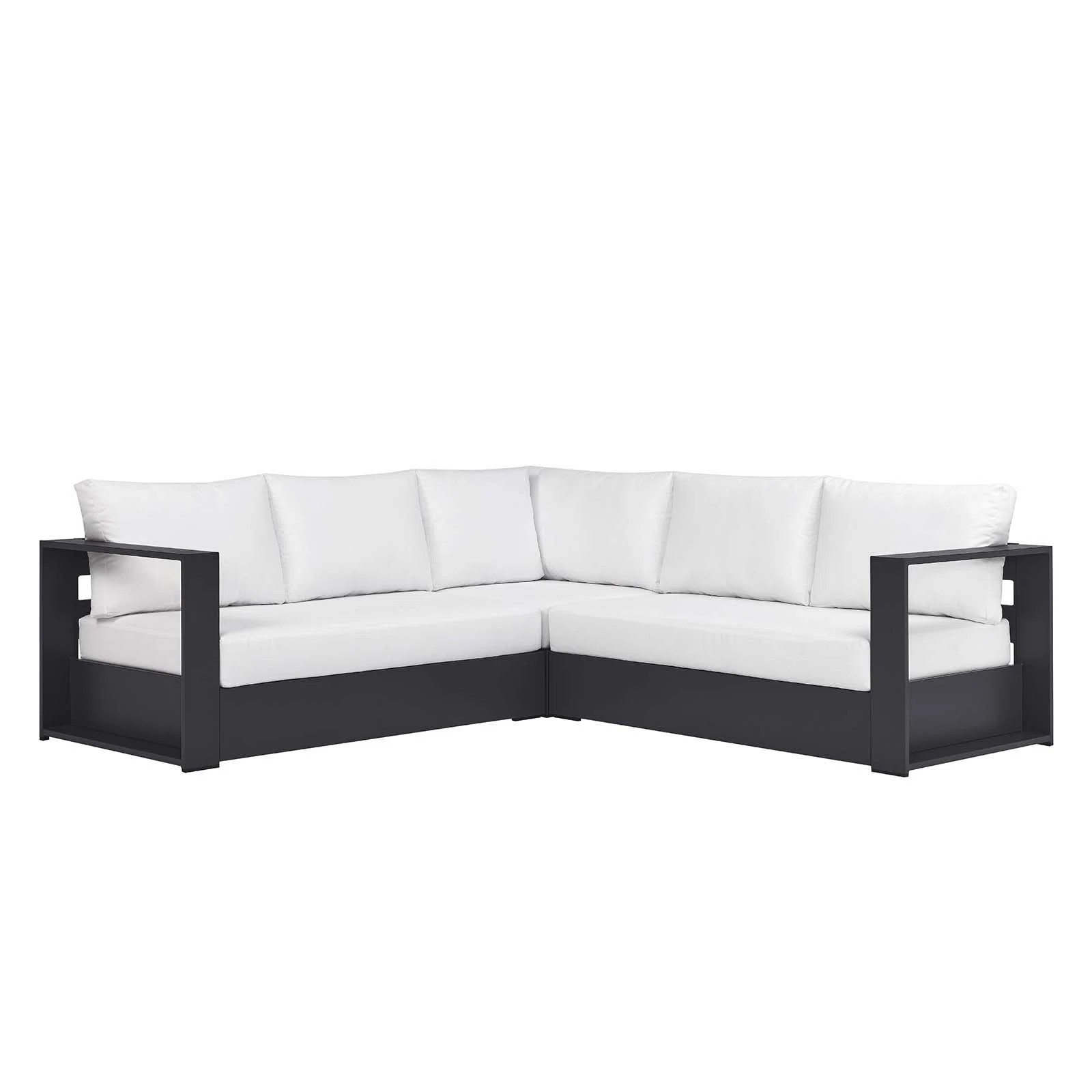 Modway Tahoe Outdoor Patio Powder-Coated Aluminum 3-Piece Sectional Sofa Set | Wayfair North America