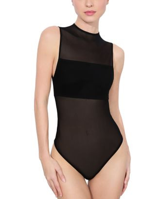 Bandeau Trim Mesh Bodysuit | Bloomingdale's (US)