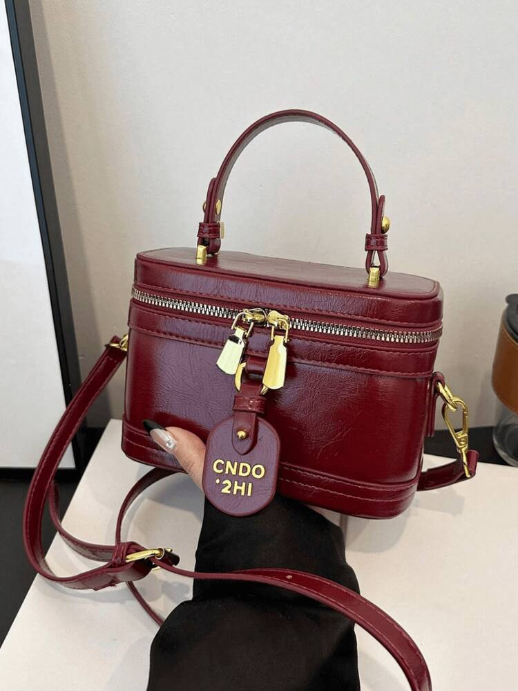 New Fashion Shoulder/Crossbody Bag With Light Wash, Candy-Colored Letter Print, Camera Decoration And Adjustable Woven Floral Strap, Stylish And For Young Girls And Women. | SHEIN