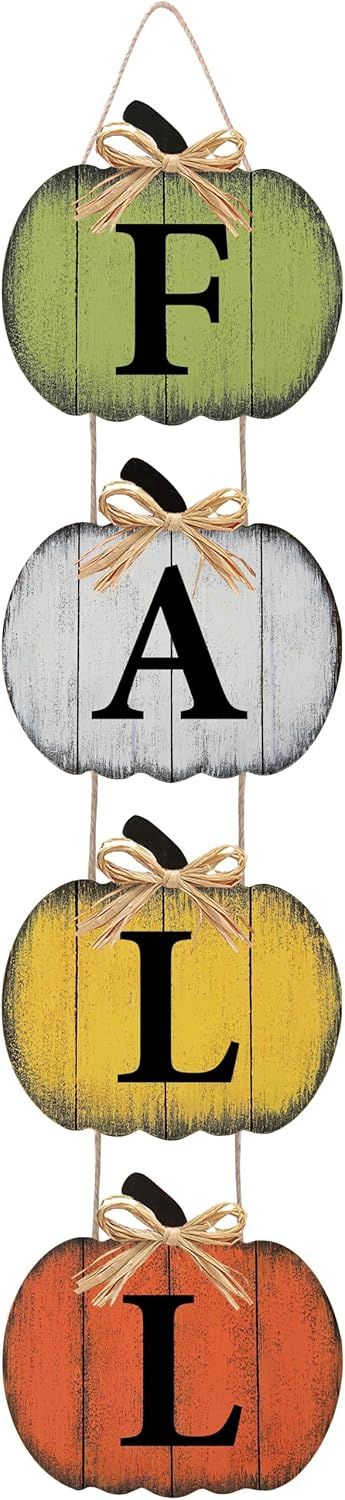 Fall Decorations for Home Fall Pumpkin Door Sign Rustic Farmhouse Fall Decor Pumpkin Thanksgiving... | Amazon (US)