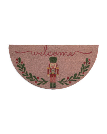 20x40 Nutcracker Half Moon Shape Coir Doormat | TJ Maxx