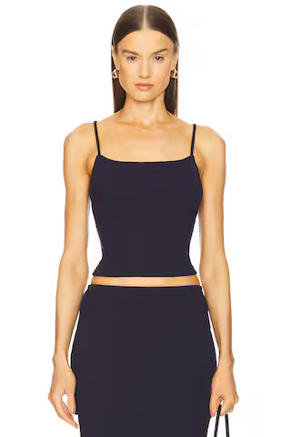 LNA Senti Ribbed Tank in Ink Blue from Revolve.com | Revolve Clothing (Global)