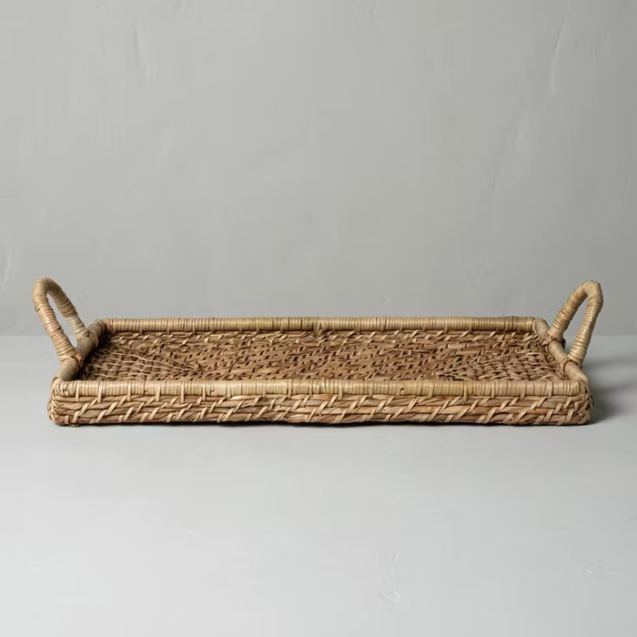Woven Rectangular Serve Tray with Handles - Hearth & Hand™ with Magnolia | Target