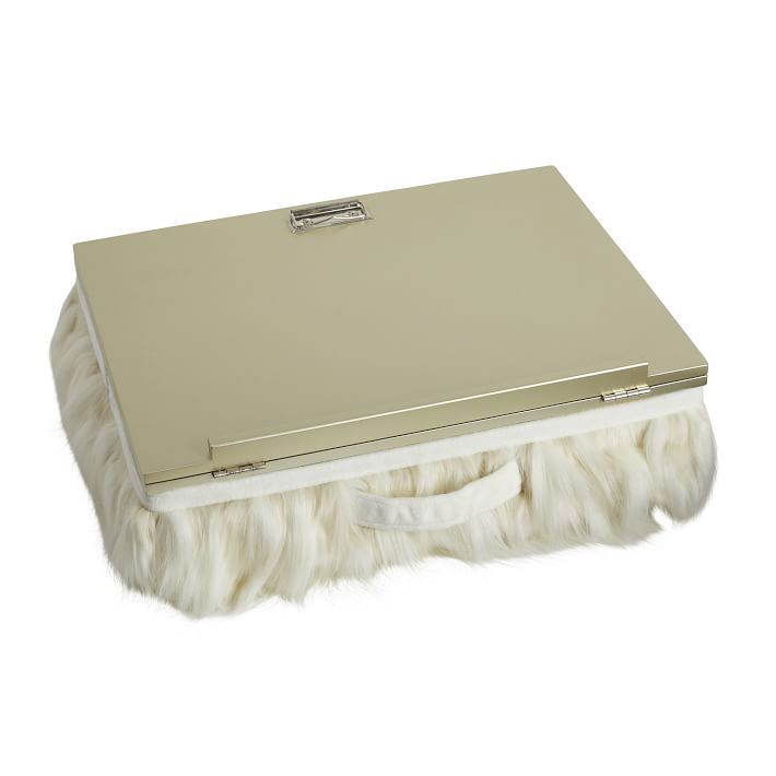 Faux-Fur Adjustable Superstorage Lapdesk | Pottery Barn Teen