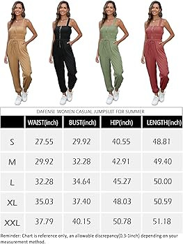 Dafensi Jumpsuit for Women Loose Casual 2023 Square Collar Overall Sleeveless Smocked Romper with... | Amazon (US)