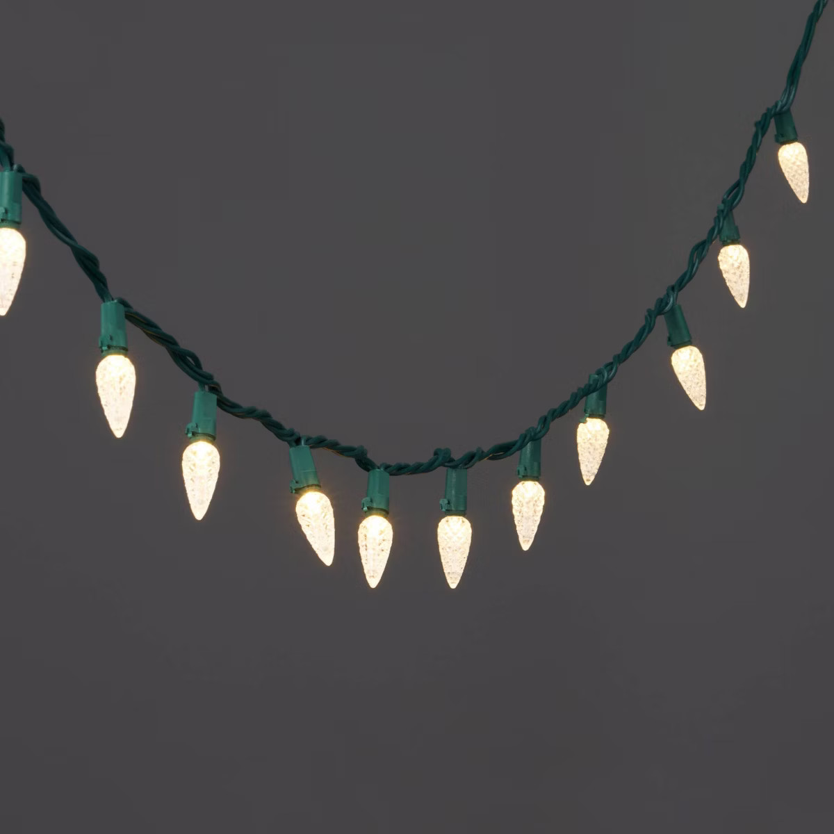 60ct LED C6 Faceted Christmas String Lights with Green Wire - Wondershop™ | Target