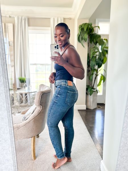 I love the dirty denim 90s  jeans from Express! I’m  Wearing a size 4 for reference but they stretch so well. Skinny jeans are great because they can be worn easily inside of boots. Another great fall fashion need.  These jeans are on sale this weekend for only $45! Regular $80. 

#LTKSale #LTKstyletip #LTKfindsunder100