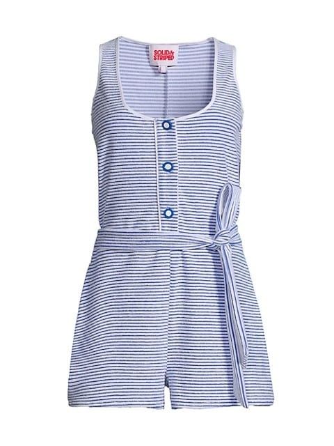 The Poppy Belted Terrycloth Romper - July 4th | Saks Fifth Avenue