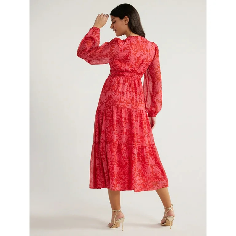 Sofia Jeans Women's and Women's Plus  Cutout Maxi Dress with Long Sleeves,  Sizes XS-5X | Walmart (US)