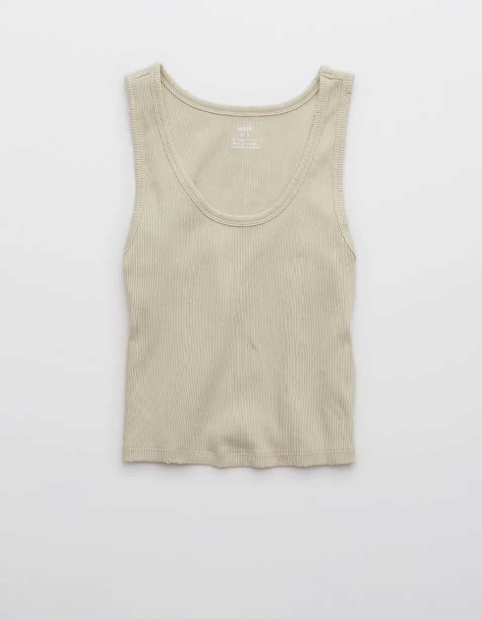 Aerie Distressed Baby Tank Top | American Eagle Outfitters (US & CA)